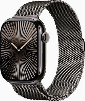 Apple Watch Series 10 (GPS + cellular) 46mm Titan slate with Milanaise-Wristlet S/M slate