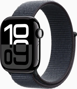 Apple Watch Series 10 (GPS) 42mm aluminium diamond black with Sports Loop ink