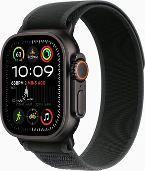 Apple Watch Ultra 2 black with Trail Loop M/L black