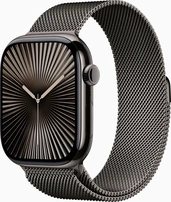 Apple Watch Series 10 (GPS + cellular) 46mm Titan slate with Milanaise-Wristlet S/M slate