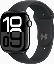 Apple Watch Series 10 (GPS + cellular) 46mm aluminium diamond black with sport wristlet S/M black