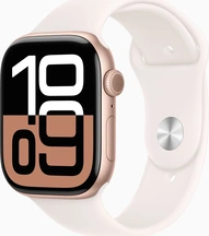 Apple Watch Series 10 (GPS + cellular) 46mm aluminium rose gold with sport wristlet S/M blassrosa