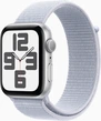 Apple Watch SE (2022) (GPS) 44mm silver with Sports Loop blue cloud