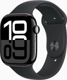 Apple Watch Series 10 (GPS) 46mm aluminium diamond black with sport wristlet M/L black