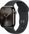 Apple Watch Series 10 (GPS + cellular) 42mm Titan slate with sport wristlet M/L black