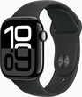 Apple Watch Series 10 (GPS) 42mm aluminium diamond black with sport wristlet M/L black