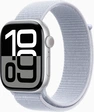 Apple Watch Series 10 (GPS + cellular) 46mm aluminium silver with Sports Loop blue cloud