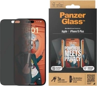 PanzerGlass ultra wide Fit Privacy with EasyAligner для Apple iPhone 15 Plus