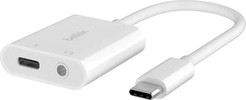 Belkin RockStar 3.5-mm-jack-audio- and USB-C-для зарядного адаптера white