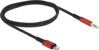 DeLOCK audio кабель 8-Pin Lightning plug to jack plug 3.5mm 3-Pin 0.5m black/red
