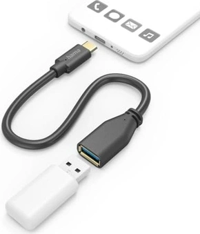 Hama USB-кабель-адаптер OTG USB-C-plug - USB-A-socket 15cm black