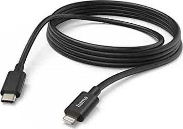 Hama кабель для зарядки USB-C/Lightning 3m black
