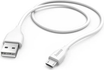 Hama кабель для зарядки USB-A/micro USB 1.5m white