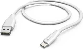 Hama кабель для зарядки USB-A/USB-C 1.5m white