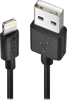 Lindy 1m USB type A an Lightning кабель black