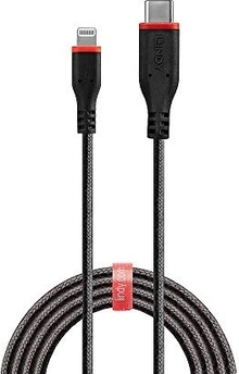 Lindy 1m sturdy USB type C an Lightning кабель black