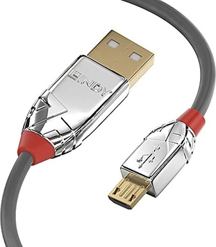 Lindy 2m USB 2.0 type A an micro-B кабель Cromo Line
