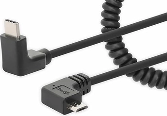 Manhattan spiral кабель USB-C on micro USB кабель для зарядки 1m black