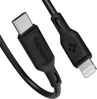 Spigen C10CL DuraSync USB-C on Lightning кабель 1m black