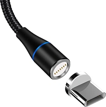 YSJJZRL magnetic кабель для зарядки USB type-C LED 1m black