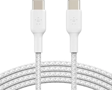 Belkin BoostCharge Braided USB-C to USB-C 1.0m white