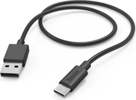 Hama кабель для зарядки USB-A/USB-C 1m black