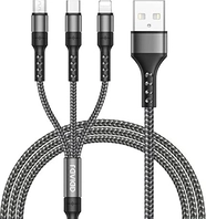 RAVIAD 3in1 USB кабель для зарядки grey