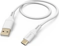 Hama кабель для зарядки flexible USB-A/USB-C 1.5m silicone white