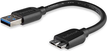 StarTech 15cm slim SuperSpeed USB 3.0 A on Micro B кабель St/St black