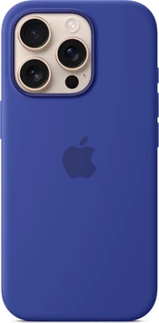 Apple silicone case with MagSafe для iPhone 16 Pro ultramarine