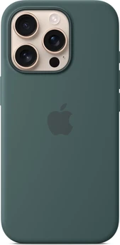 Apple silicone case with MagSafe для iPhone 16 Pro sea green