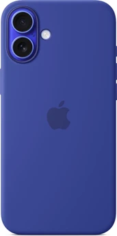 Apple silicone case with MagSafe для iPhone 16 Plus ultramarine