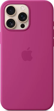 Apple silicone case with MagSafe для iPhone 16 Pro Max fuchsia