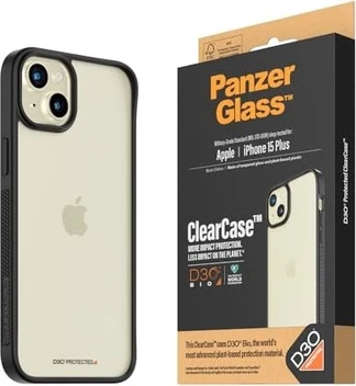 PanzerGlass clear case D3O Black Edition для Apple iPhone 15 Plus transparent/black