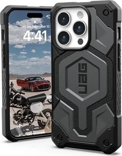 UAG Monarch Pro case with MagSafe для Apple iPhone 15 Pro silver