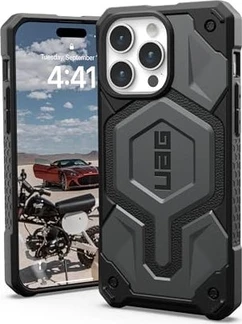 UAG Monarch Pro case with MagSafe для Apple iPhone 15 Pro Max silver