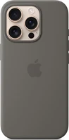Apple silicone case with MagSafe для iPhone 16 Pro stone grey