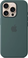 Apple silicone case with MagSafe для iPhone 16 Pro sea green