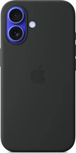 Apple silicone case with MagSafe для iPhone 16 black
