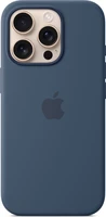 Apple silicone case with MagSafe для iPhone 16 Pro Denim