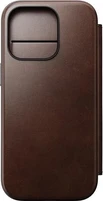 Nomad modern Horween Leather Folio для Apple iPhone 16 Pro Rustic Brown