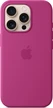 Apple silicone case with MagSafe для iPhone 16 Pro fuchsia