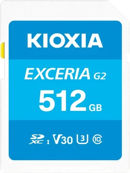 KIOXIA EXCERIA G2 R100/W50 SDXC 512GB, UHS-I U3, Class 10