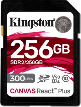 Kingston Canvas React Plus R300/W260 SDXC 256GB, UHS-II U3, Class 10