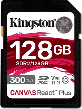 Kingston Canvas React Plus R300/W260 SDXC 128GB, UHS-II U3, Class 10
