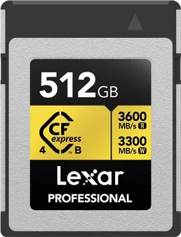 Lexar Professional GOLD R3600/W3300 CFexpress 4.0 Type B 512GB