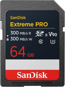 SanDisk Extreme PRO R300/W300 SDXC 64GB, UHS-II U3, Class 10