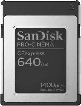 SanDisk PRO-CINEMA R1700/W1500 CFexpress 2.0 Type B 640GB
