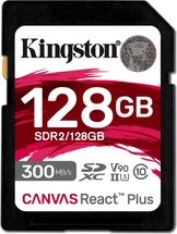 Kingston Canvas React Plus R300/W260 SDXC 128GB, UHS-II U3, Class 10