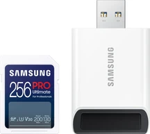 Samsung PRO Ultimate R200/W130 SDXC 256GB USB-Kit, UHS-I U3, Class 10